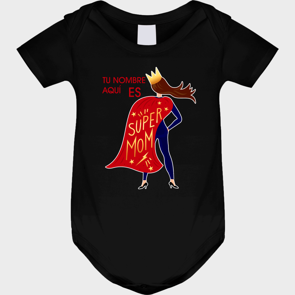 Body bebé para el día de la madre diseño Superheroína