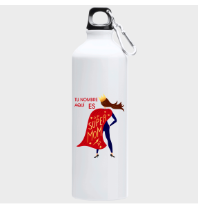 Bidón de aluminio para el día de la madre diseño Superheroína