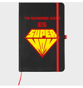 Bloc de notas A5 para el día de la madre diseño Supermom