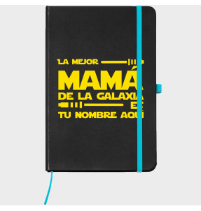 Bloc de notas A5 para el día de la madre diseño La mejor de la galaxia
