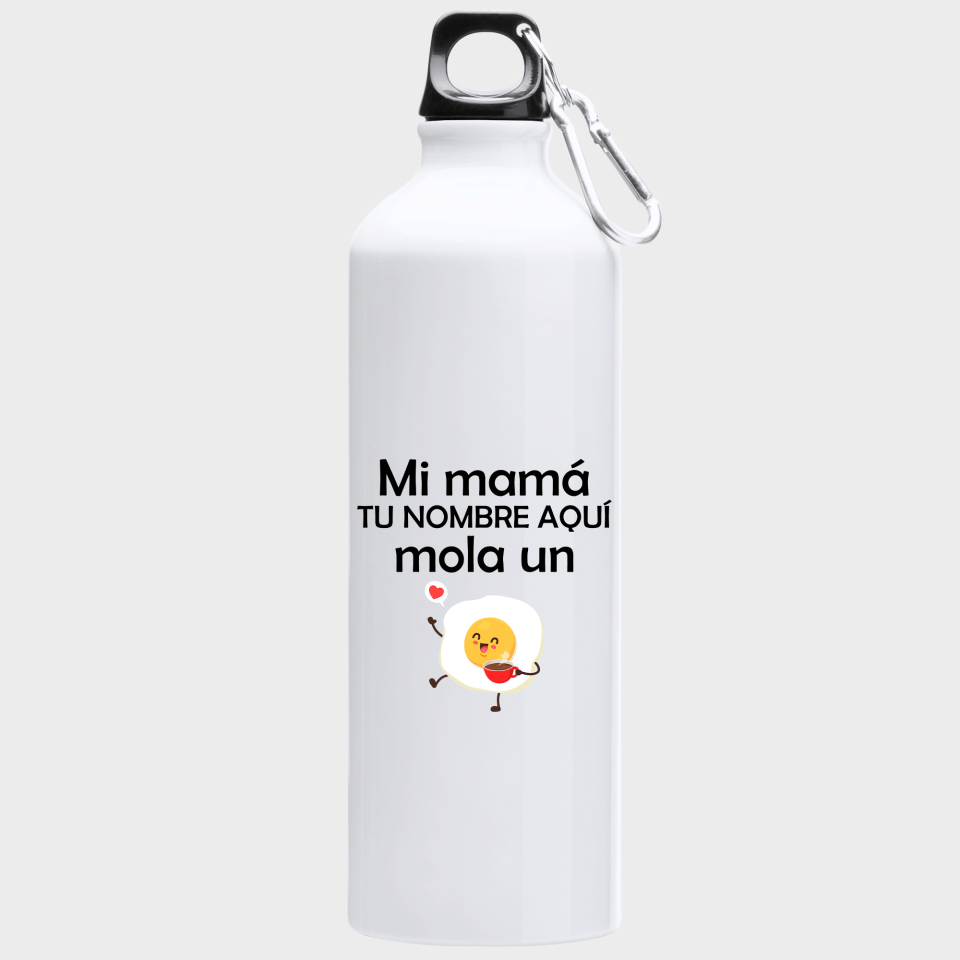 Bidón de aluminio para el día de la madre diseño Mi mamá mola