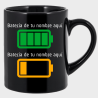 Taza negra para el día de la madre diseño Batería