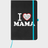 Bloc de notas A5 para el día de la madre diseño I love mama