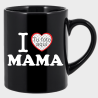 Taza negra para el día de la madre diseño I love mama