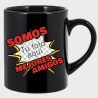 Taza negra para el día de la madre diseño Mejores amigos