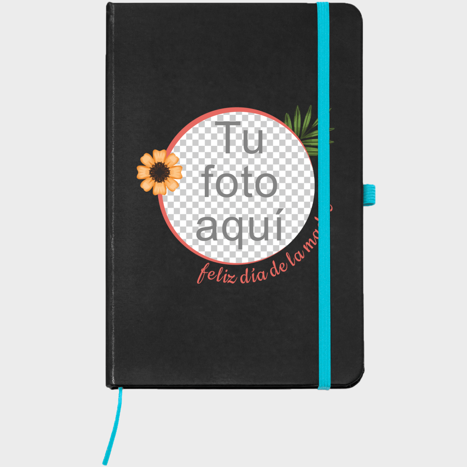 Bloc de notas A5 para el día de la madre diseño Flor