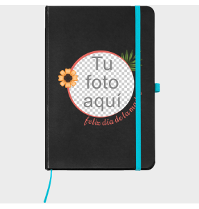 Bloc de notas A5 para el día de la madre diseño Flor