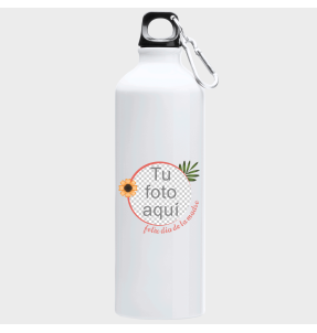 Bidón de aluminio para el día de la madre diseño Flor