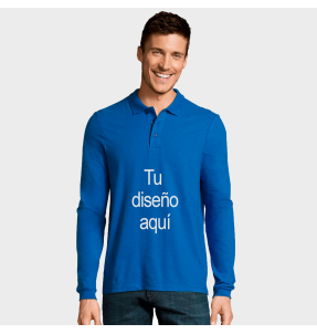 Polo manga larga premium personalizado