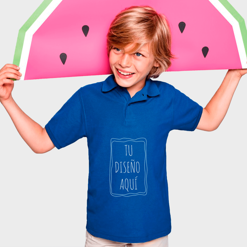 Polo niño manga corta básico personalizado