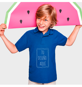 Polo niño manga corta básico personalizado