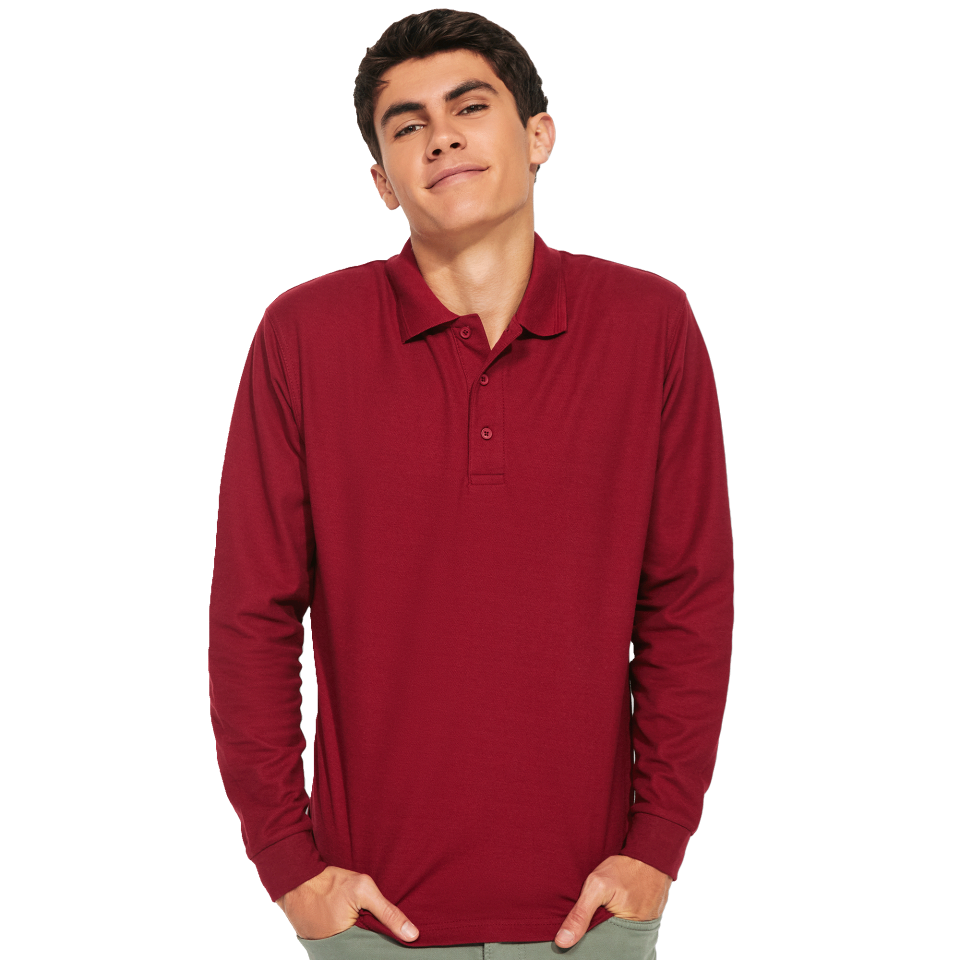 Polo para Hombre Manga larga Poliéster
