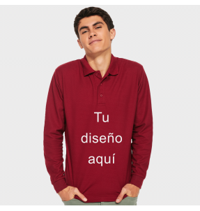 Polo para Hombre Manga larga Poliéster