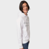 Sudadera blanca con capucha de algodón orgánico Stanley/Stella Drummer personalizada