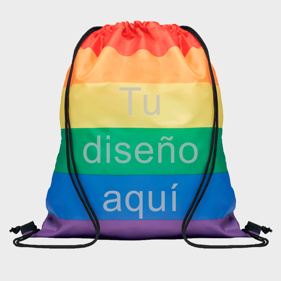 Mochila de cuerdas Rainbow personalizada