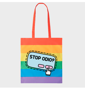 Tote bag para el orgullo LGBTIQA+ diseño Stop Odio