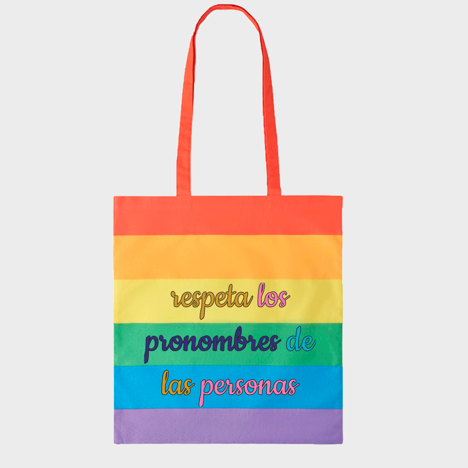 Tote bag para el orgullo LGBTIQA+ diseño Respeta
