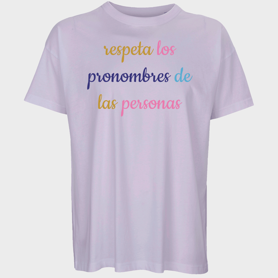 Camiseta oversize hombre para el orgullo LGBTIQA+ diseño Respeta