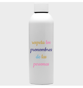 Bidón para el orgullo LGBTIQA+ diseño Respeta