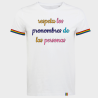 Camiseta rainbow hombre para el orgullo LGBTIQA+ diseño Respeta