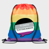 Mochila de cuerdas para el orgullo LGBTIQA+ diseño Te Quiero Platonicamente