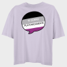Camiseta oversize mujer para el orgullo LGBTIQA+ diseño Te Quiero Platonicamente