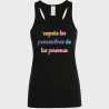 Camiseta  de tirantes mujer para el orgullo LGBTIQA+ diseño Respeta