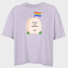 Camiseta oversize mujer para el orgullo LGBTIQA+ diseño Roles