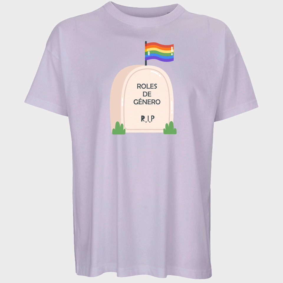 Camiseta oversize hombre para el orgullo LGBTIQA+ diseño Roles