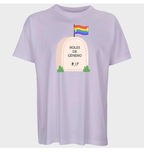 Camiseta oversize hombre para el orgullo LGBTIQA+ diseño Roles