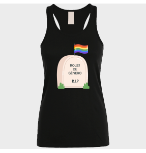 Camiseta de tirantes mujer para el orgullo LGBTIQA+ diseño Roles
