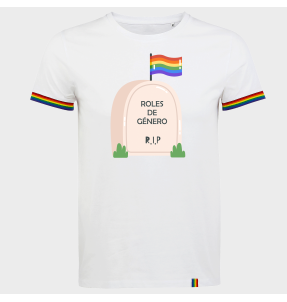 Camiseta rainbow hombre para el orgullo LGBTIQA+ diseño Roles