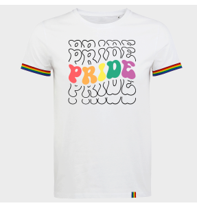 Camiseta rainbow hombre para el orgullo LGBTIQA+ diseño Pride