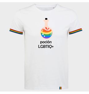 Camiseta rainbow hombre para el orgullo LGBTIQA+ diseño Poción