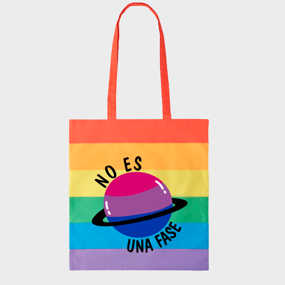Tote bag para el orgullo LGBTIQA+ diseño No Es Una Fase