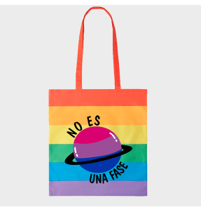 Tote bag para el orgullo LGBTIQA+ diseño No Es Una Fase