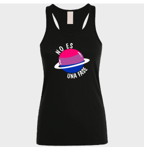 Camiseta de tirantes mujer para el orgullo LGBTIQA+ diseño No Es Una Fase