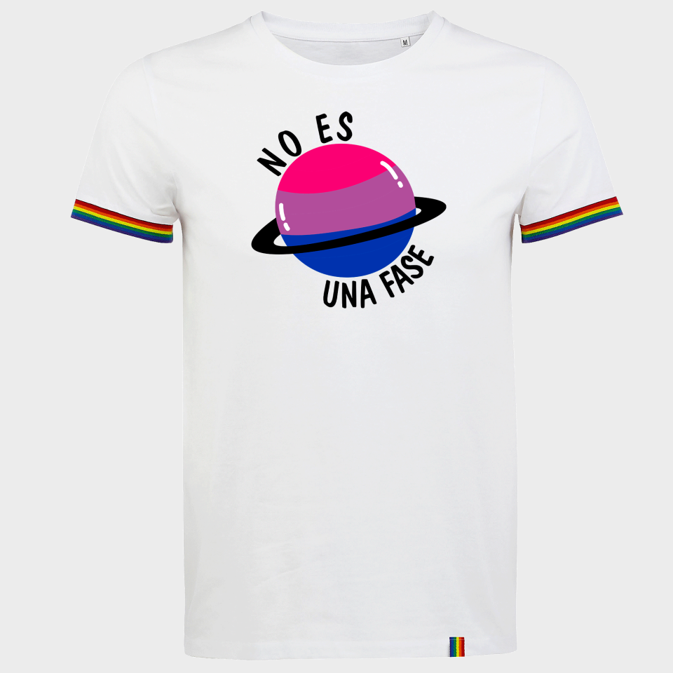 Camiseta rainbow hombre para el orgullo LGBTIQA+ diseño No Es Una Fase