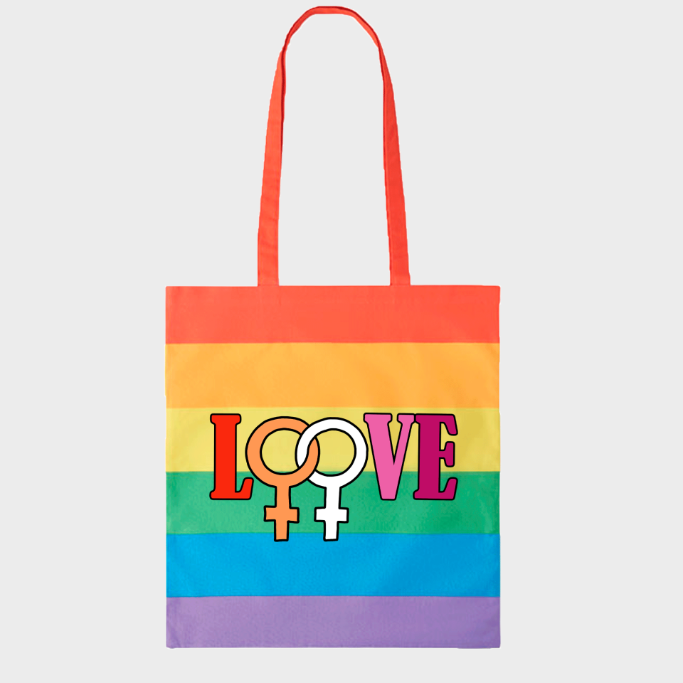 Tote bag para el orgullo LGBTIQA+ diseño Love G