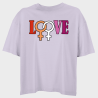 Camiseta oversize mujer para el orgullo LGBTIQA+ diseño Love G