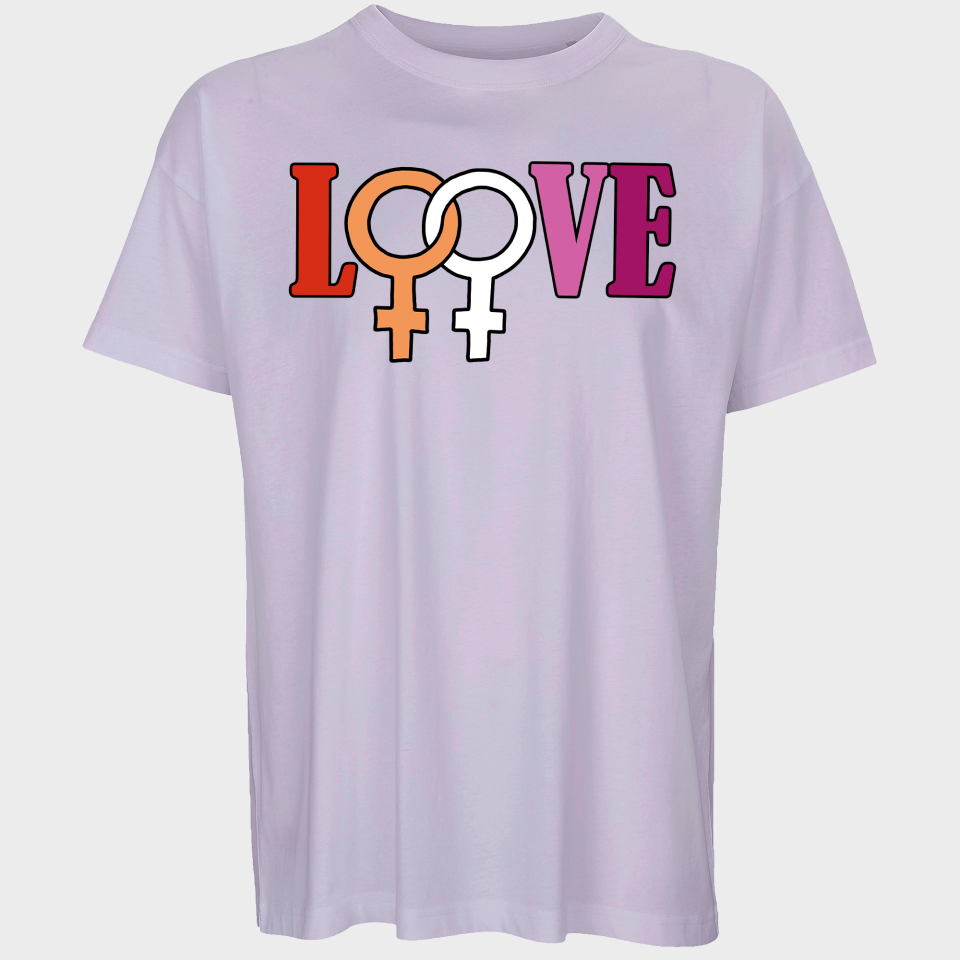 Camiseta oversize hombre para el orgullo LGBTIQA+ diseño Love G