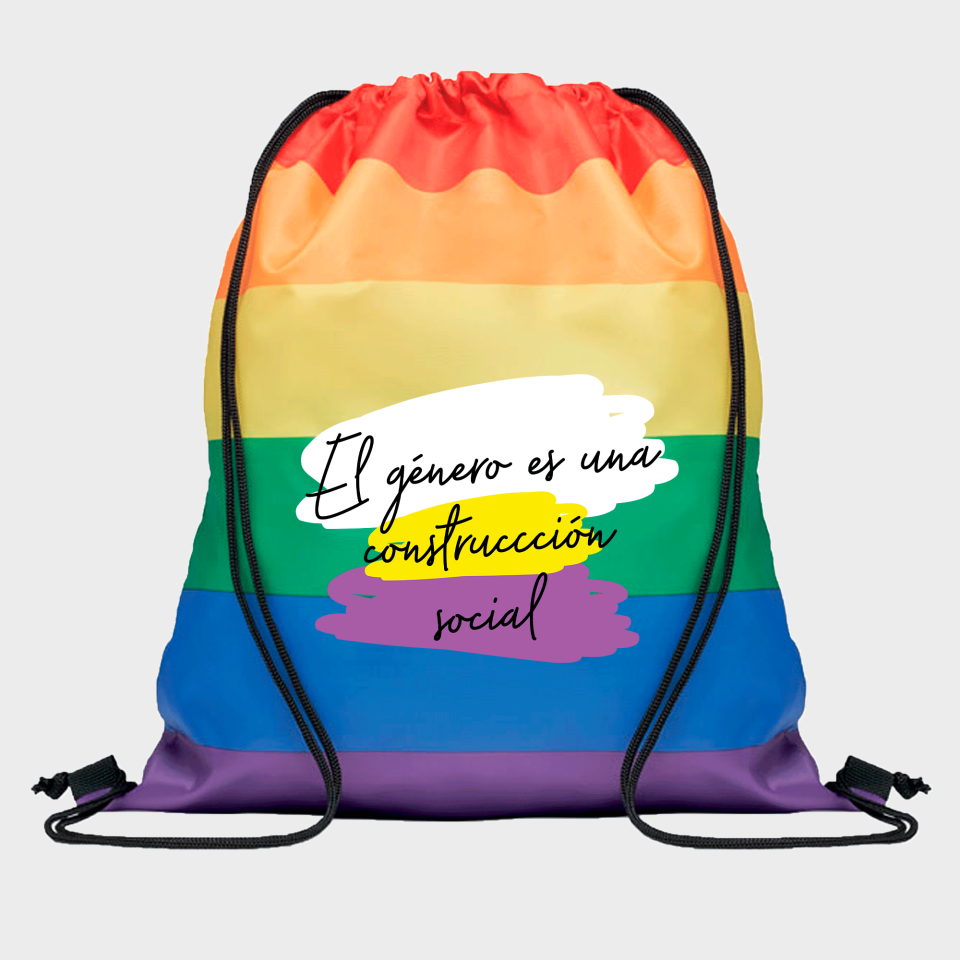Mochila de cuerdas para el orgullo LGBTIQA+ diseño Género