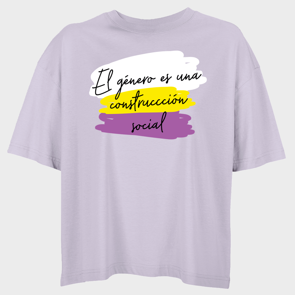 Camiseta oversize mujer para el orgullo LGBTIQA+ diseño Género