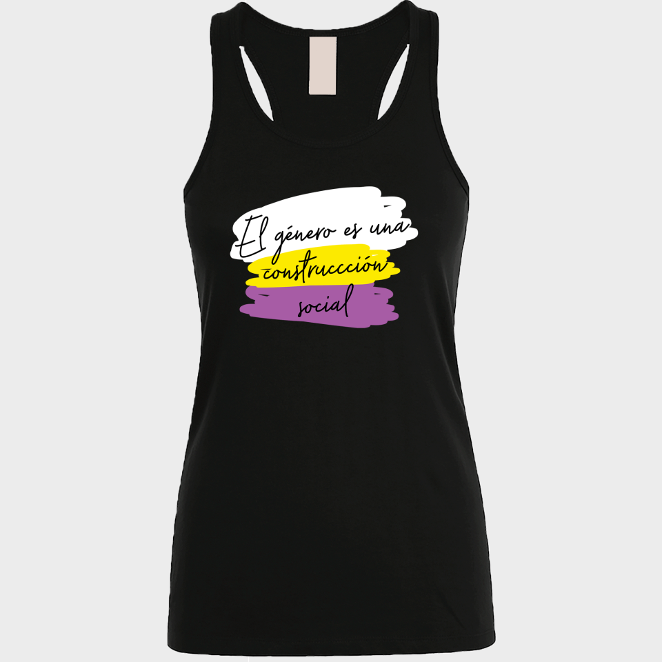 Camiseta  de tirantes mujer para el orgullo LGBTIQA+ diseño Género