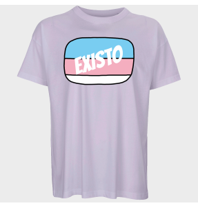 Camiseta oversize hombre para el orgullo LGBTIQA+ diseño Existo