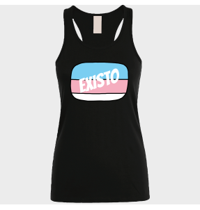 Camiseta de tirantes mujer para el orgullo LGBTIQA+ diseño Existo