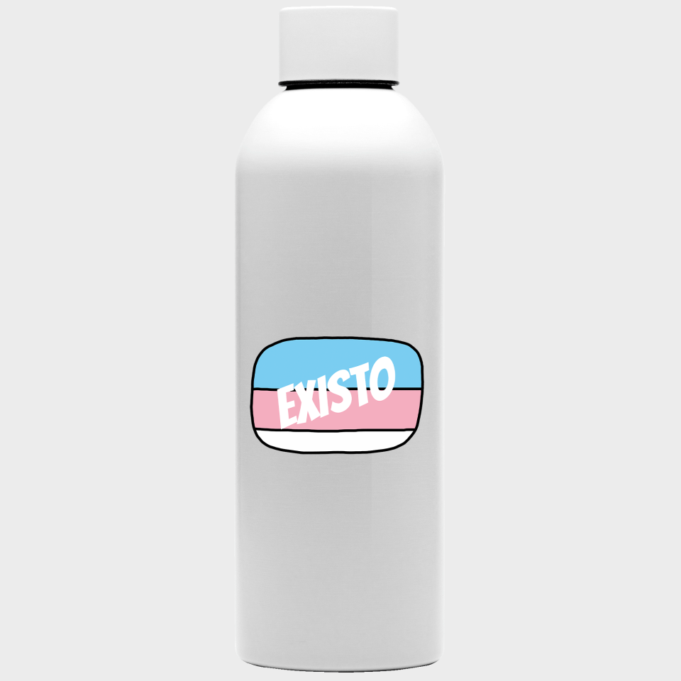 Bidón para el orgullo LGBTIQA+ diseño Existo