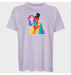 Camiseta oversize hombre para el orgullo LGBTIQA+ diseño Chicas