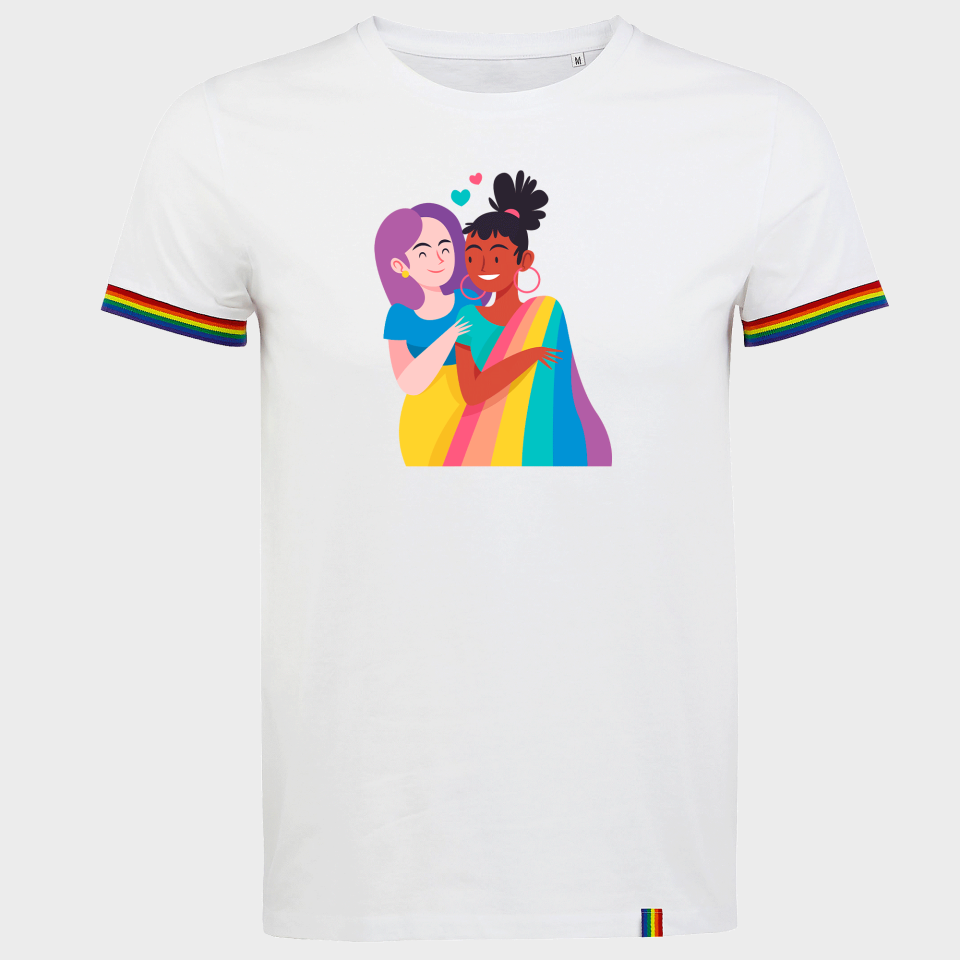Camiseta rainbow hombre para el orgullo LGBTIQA+ diseño Chicas