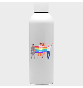 Bidón para el orgullo LGBTIQA+ diseño Born This Way